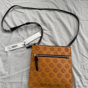 Dooney & Bourke Embossed Brown Crossbody Bag